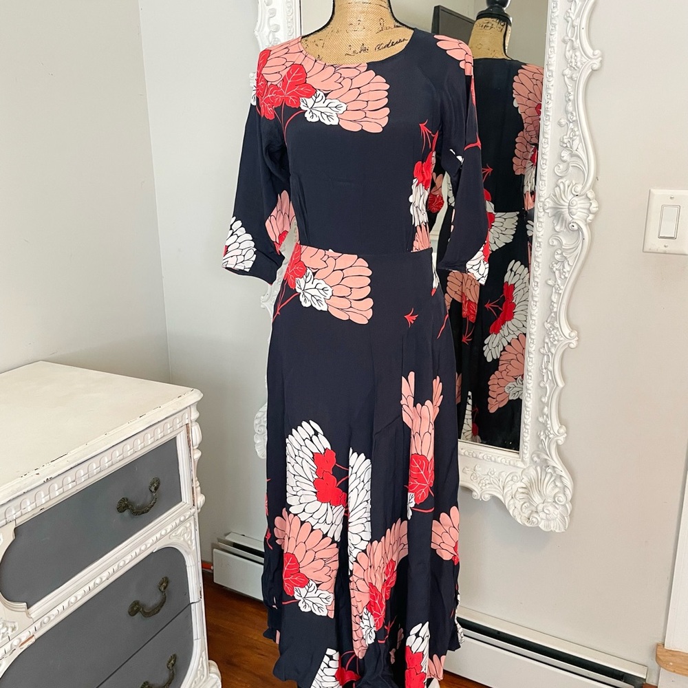 $628 AUTHENTIC Paul & Joe Floral Maxi Flower Dress Boho RUNWAY